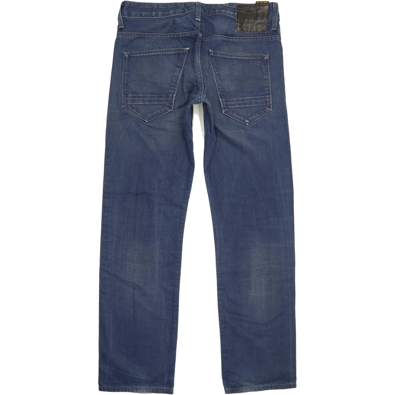 G-Star Morris Men Blue Straight Slim Jeans W32 L31