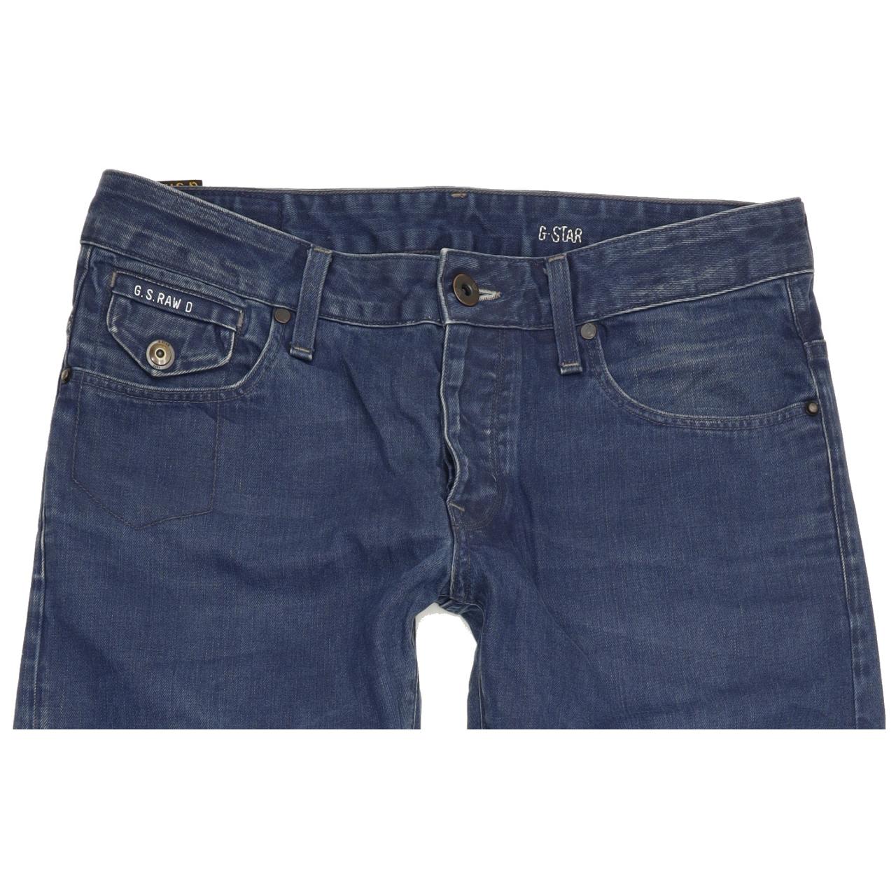 G-Star Morris Men Blue Straight Slim Jeans W32 L31