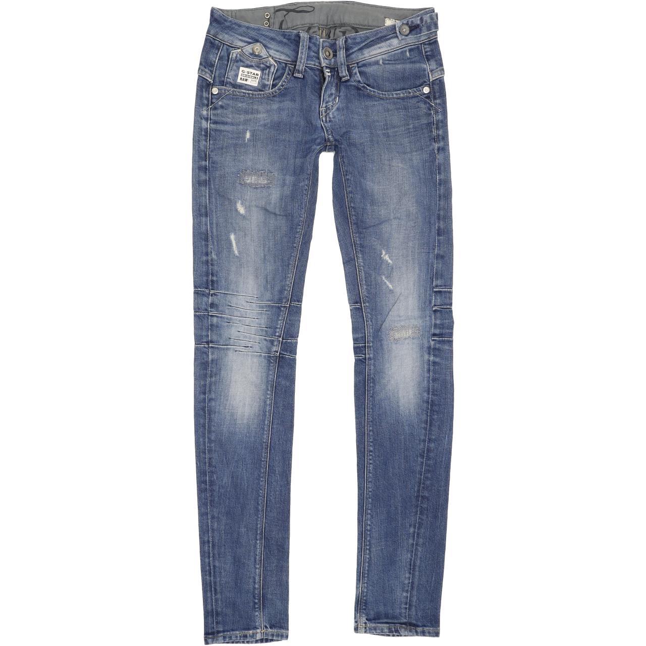 G-Star Decenter Women Blue Tapered Slim Stretch Jeans W24 L31
