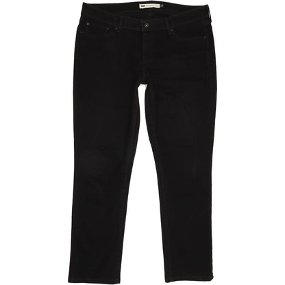 Levi's Slight Curve Women Black Straight Regular Stretch Jeans W33 L29
