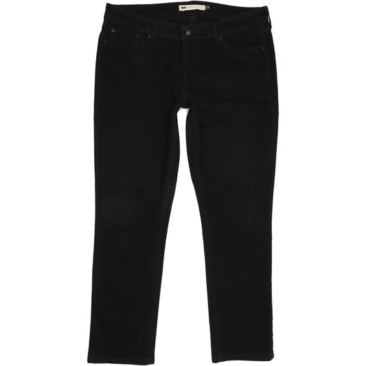 Levi's Slight Curve Women Black Straight Regular Stretch Jeans W33 L29
