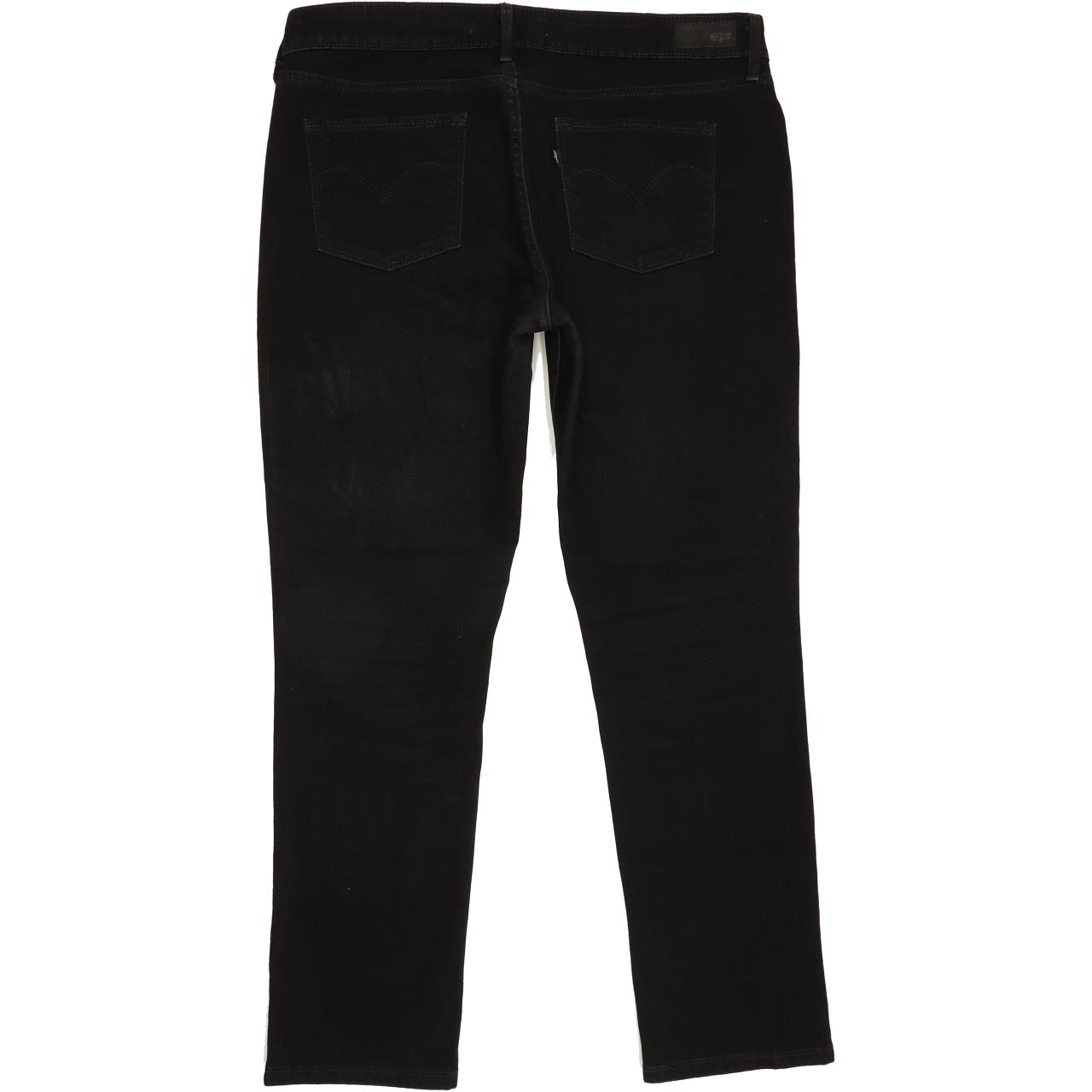 Levi's Slight Curve Women Black Straight Regular Stretch Jeans W33 L29