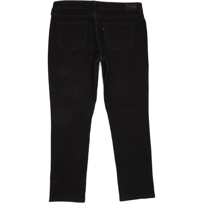 Levi's Slight Curve Women Black Straight Regular Stretch Jeans W33 L29