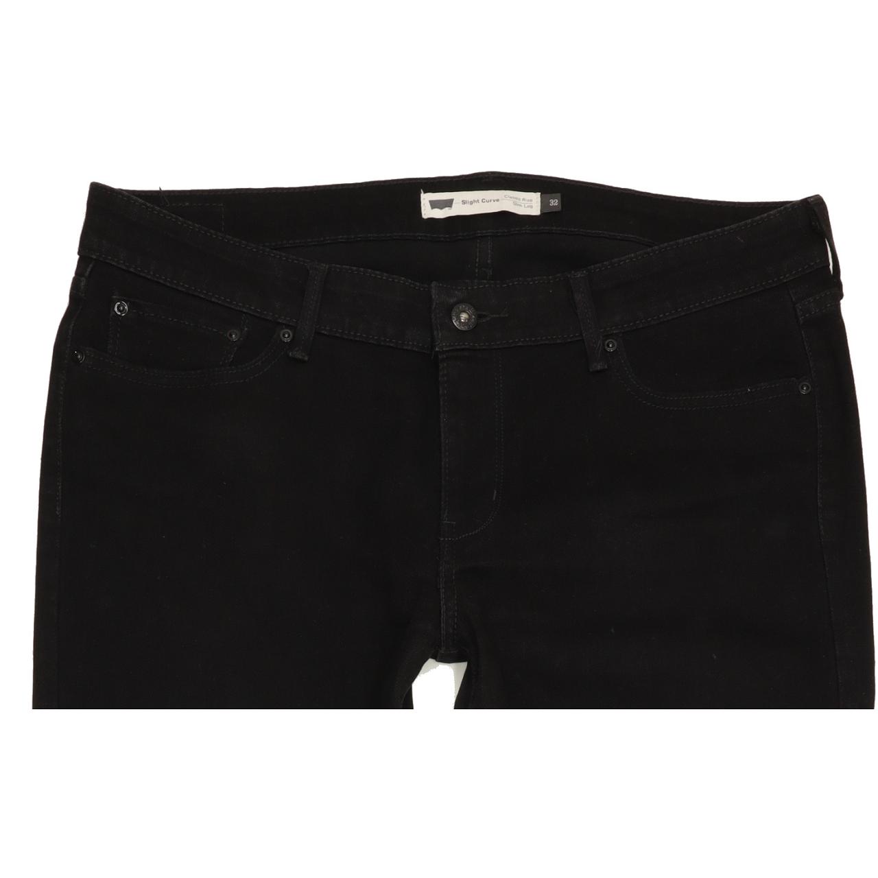 Levi's Slight Curve Women Black Straight Regular Stretch Jeans W33 L29