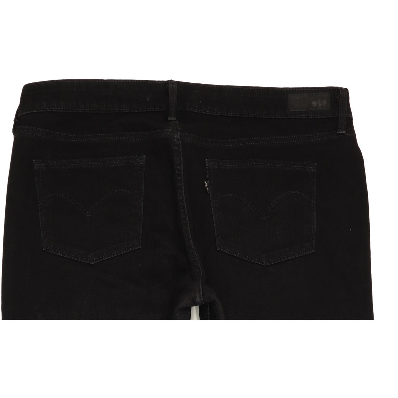 Levi's Slight Curve Women Black Straight Regular Stretch Jeans W33 L29