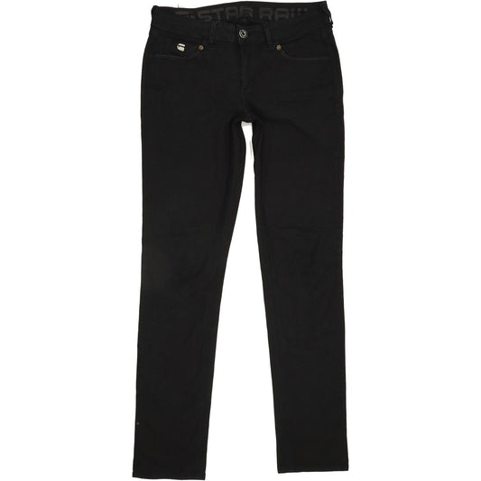 G-Star Grace Women Black Straight Slim Stretch Jeans W29 L32