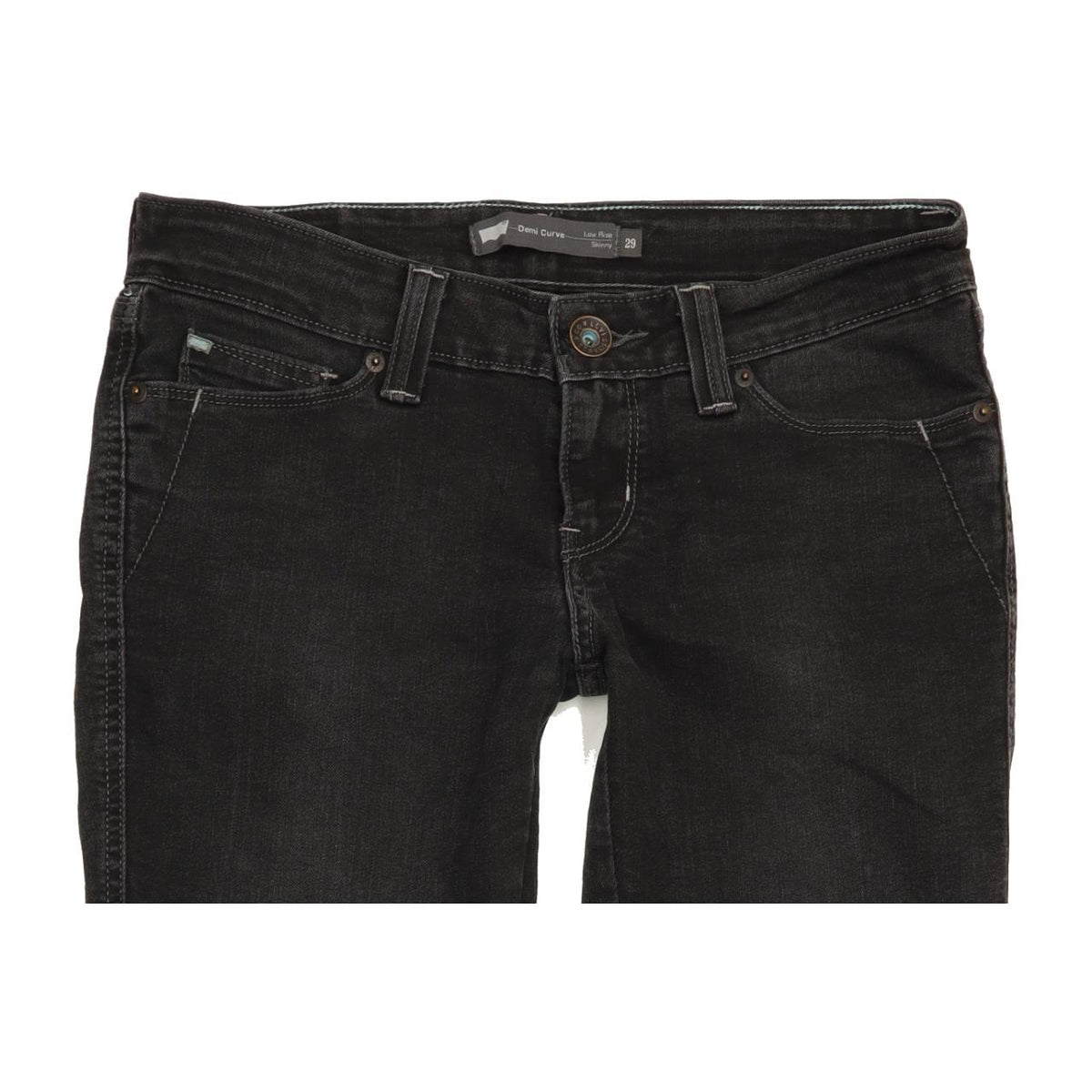 Levi's Demi Curve Women Black Skinny Slim Stretch Jeans W29 L30
