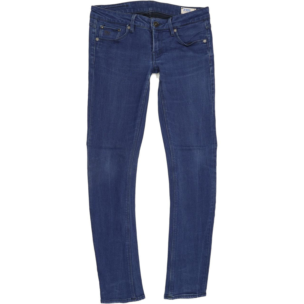 G-Star 3301 Women Blue Skinny Slim Jeans W29 L30