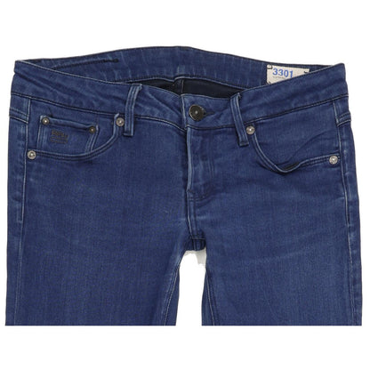 G-Star 3301 Women Blue Skinny Slim Jeans W29 L30