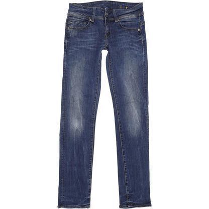G-Star Midge Saddle Women Blue Straight Slim Stretch Jeans W27 L32
