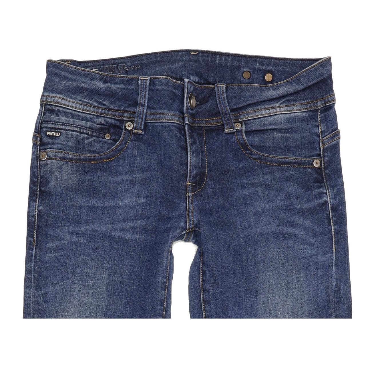 G-Star Midge Saddle Women Blue Straight Slim Stretch Jeans W27 L32
