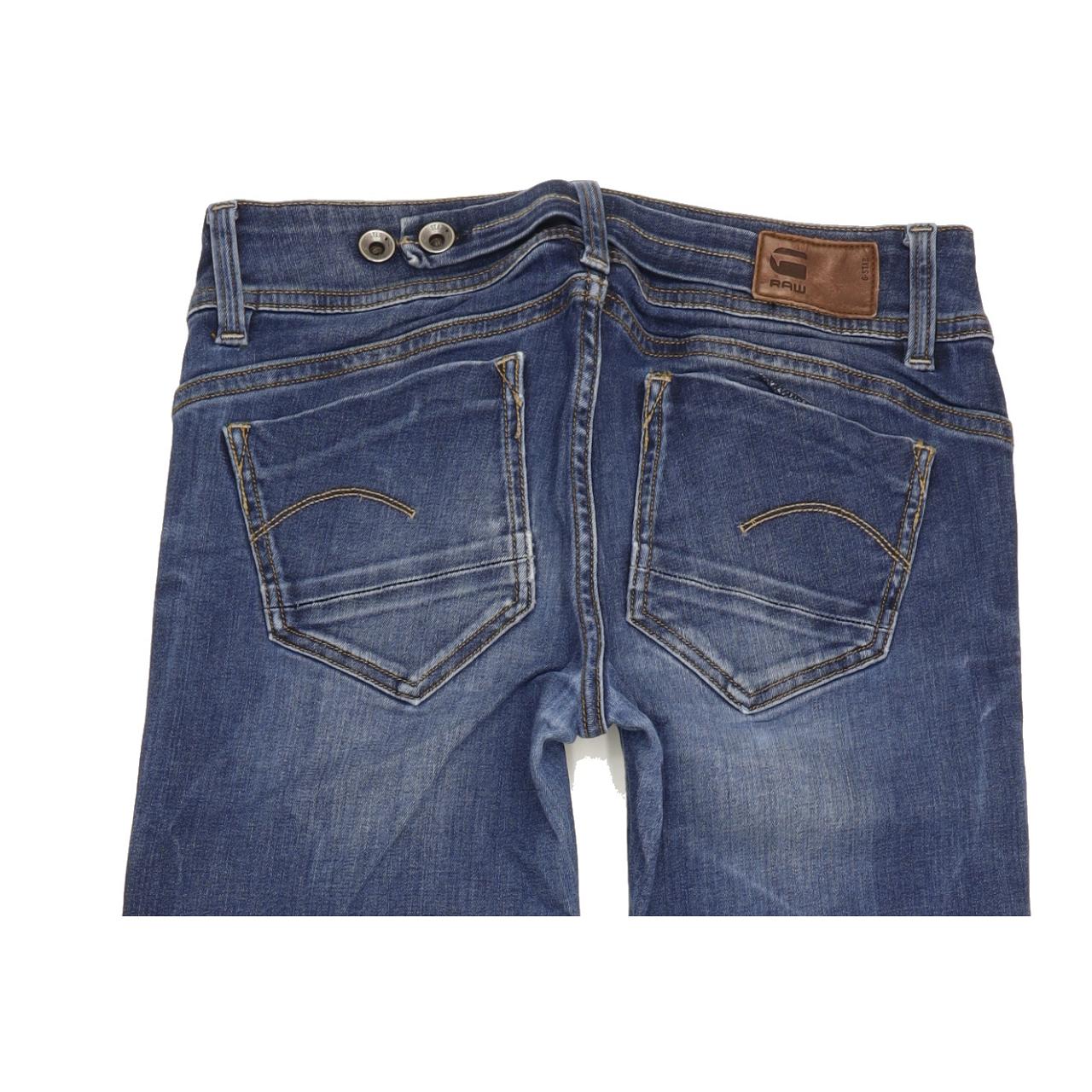 G-Star Midge Saddle Women Blue Straight Slim Stretch Jeans W27 L32