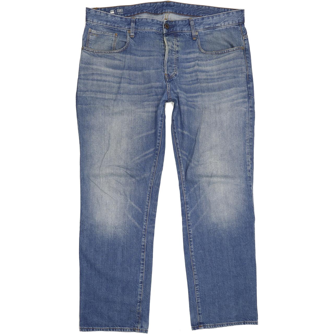 G-Star 3301 Men Blue Straight Relaxed Jeans W39 L31
