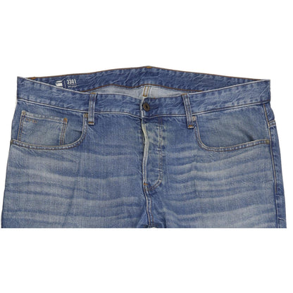 G-Star 3301 Men Blue Straight Relaxed Jeans W39 L31