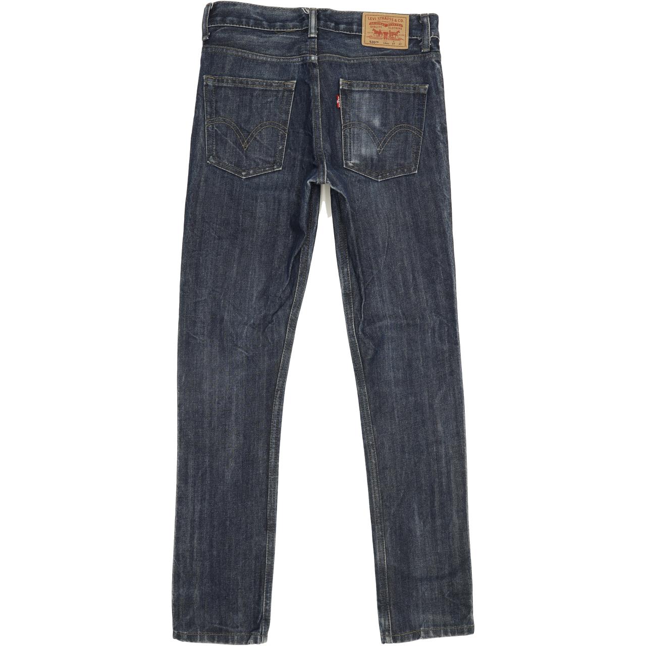 Levi's 520 Men Blue Tapered Slim Jeans W27 L29