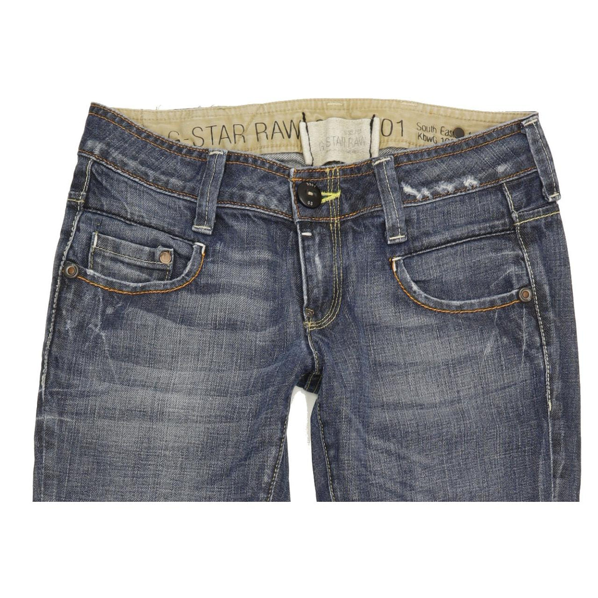 G-Star Radar Narrow Rope Women Blue Straight Slim Jeans W27 L30