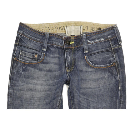 G-Star Radar Narrow Rope Women Blue Straight Slim Jeans W27 L30