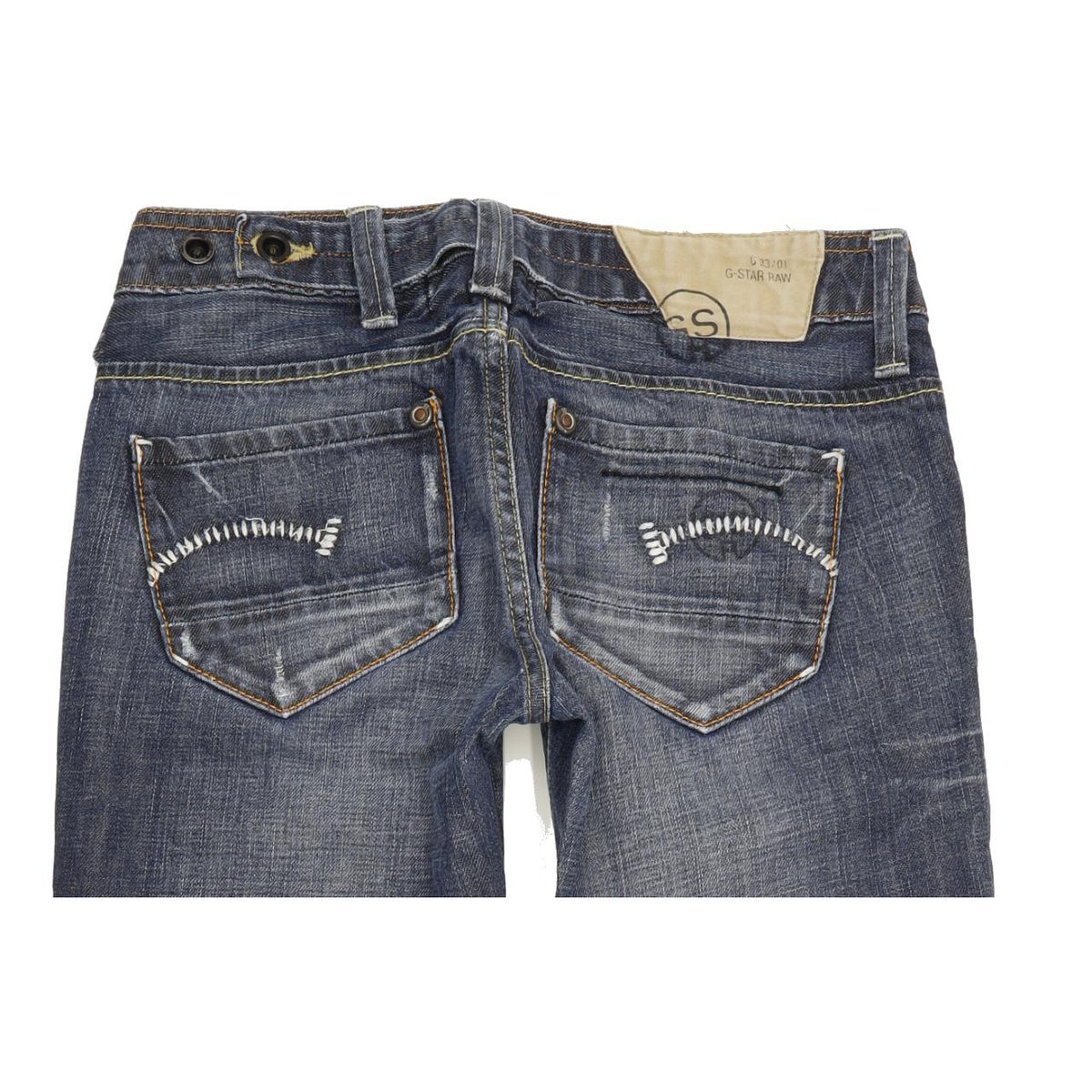 G-Star Radar Narrow Rope Women Blue Straight Slim Jeans W27 L30