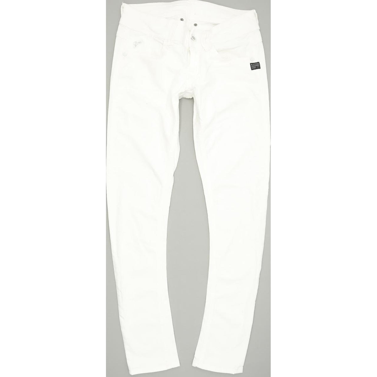 G-Star Lynn Women White Tapered Slim Stretch Jeans W28 L30