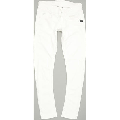 G-Star Lynn Women White Tapered Slim Stretch Jeans W28 L30