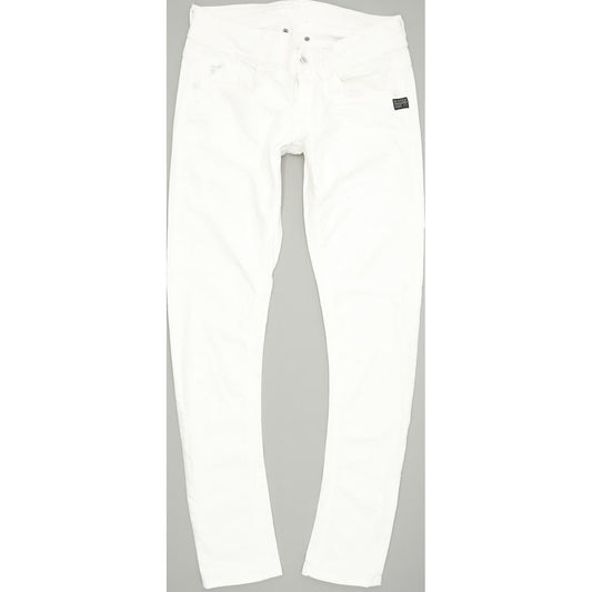 G-Star Lynn Women White Tapered Slim Stretch Jeans W28 L30
