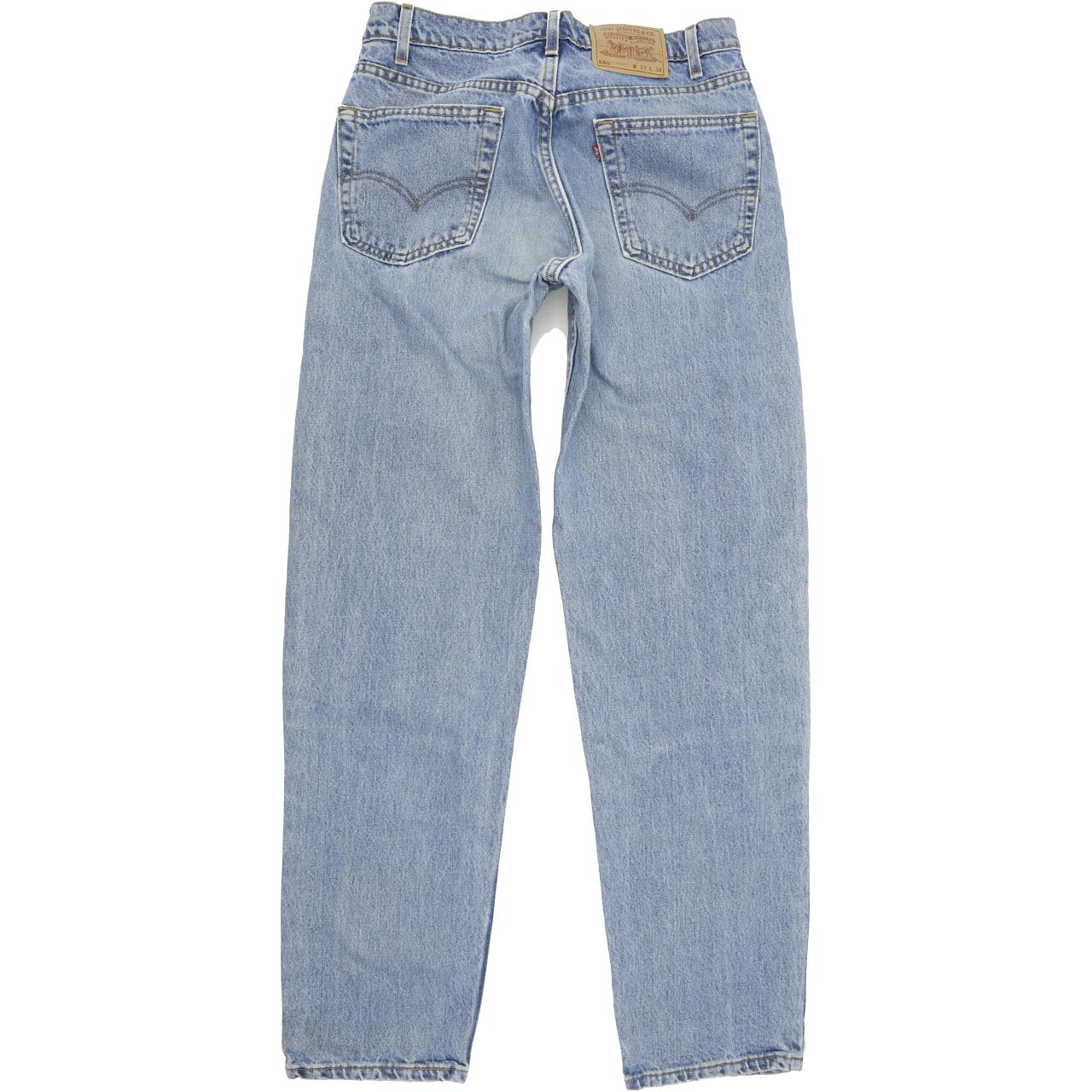 Levi's 550 Made in USA Blue Straight Relaxed Mom Jeans High Waisted W33 L34