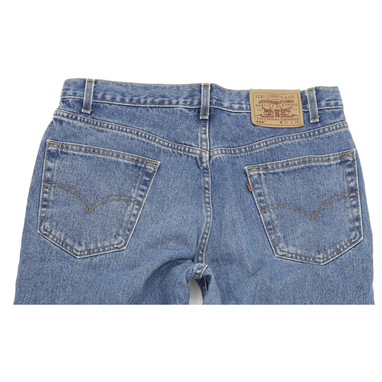 Levi's 550 Made in USA Blue Straight Relaxed Mom Jeans High Waisted W36 L30