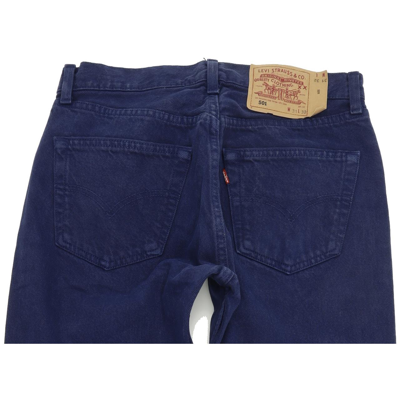 Levi's 501 Made in USA Blue Straight Regular Mom Jeans High Waisted W31 L32