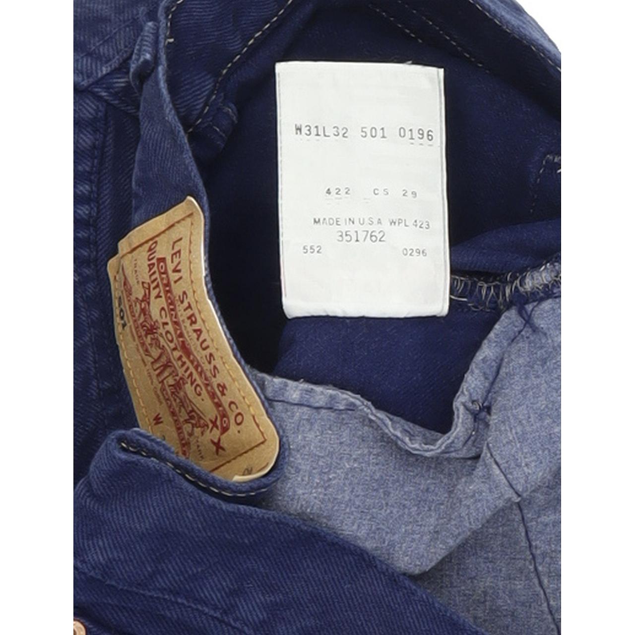 Levi's 501 Made in USA Blue Straight Regular Mom Jeans High Waisted W31 L32