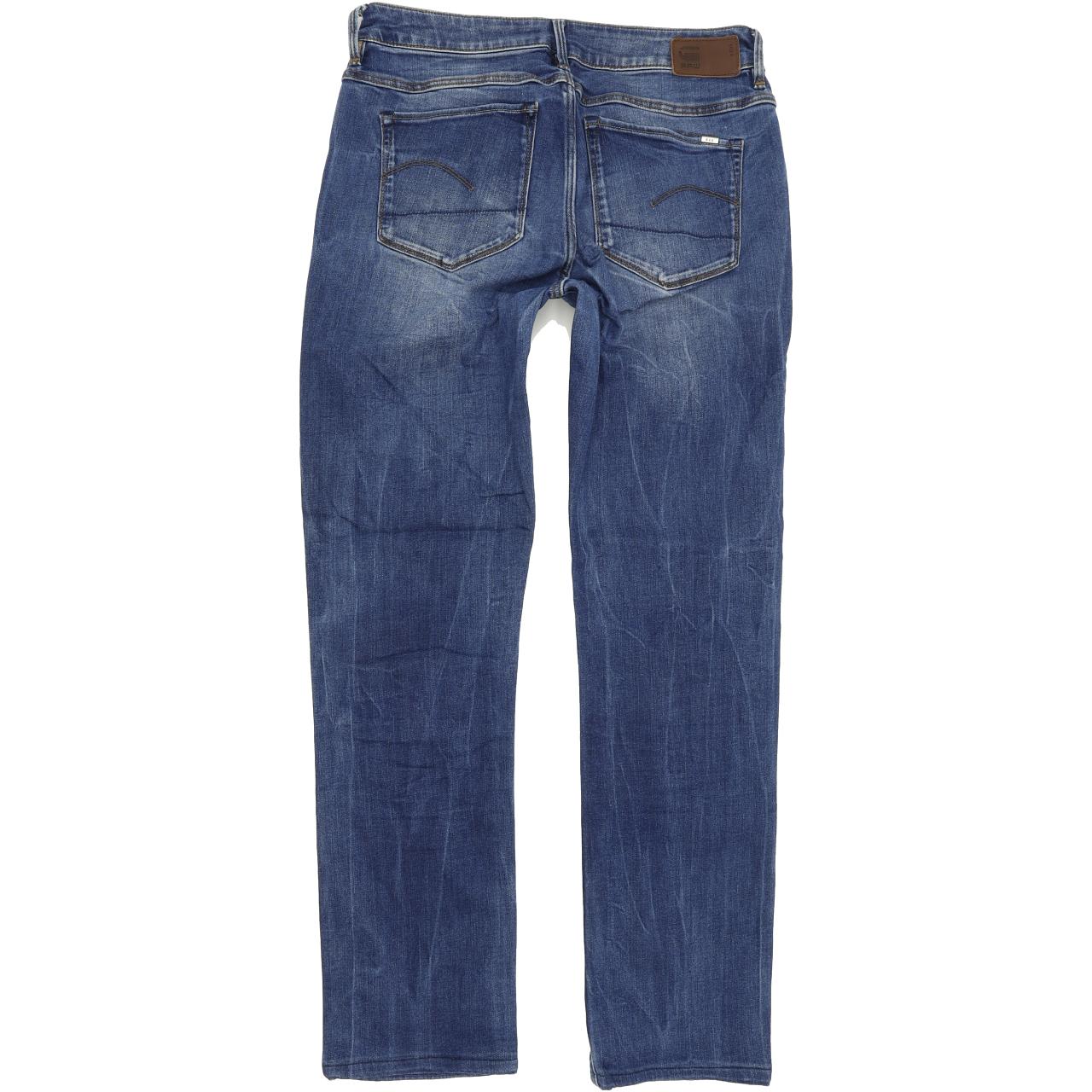 G-Star 3301 Contour  Women Blue Straight Regular Stretch Jeans W28 L28