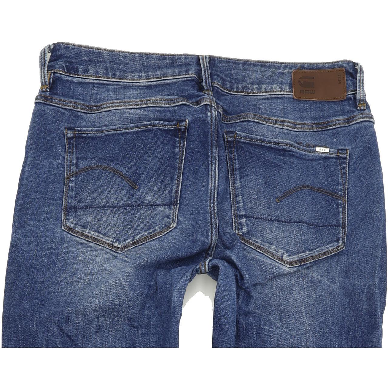 G-Star 3301 Contour  Women Blue Straight Regular Stretch Jeans W28 L28
