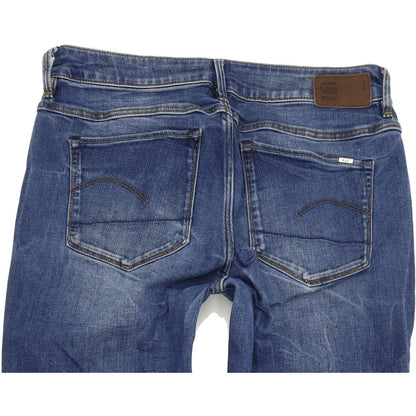 G-Star 3301 Contour  Women Blue Straight Regular Stretch Jeans W28 L28