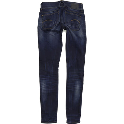 G-Star Lynn Mid Women Blue Skinny Slim Stretch Jeans W26 L30