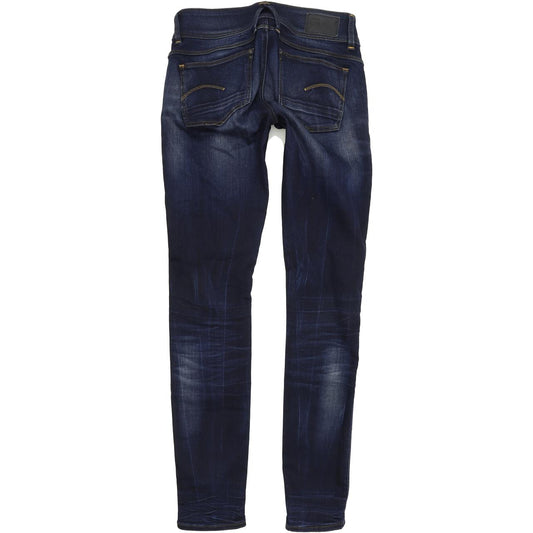 G-Star Lynn Mid Women Blue Skinny Slim Stretch Jeans W26 L30