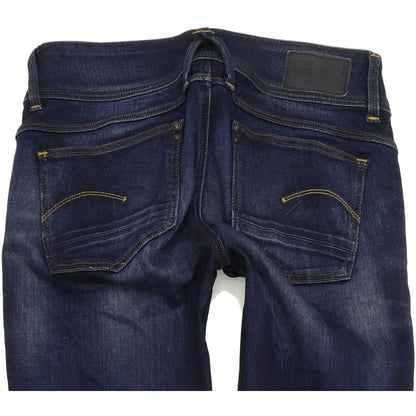 G-Star Lynn Mid Women Blue Skinny Slim Stretch Jeans W26 L30