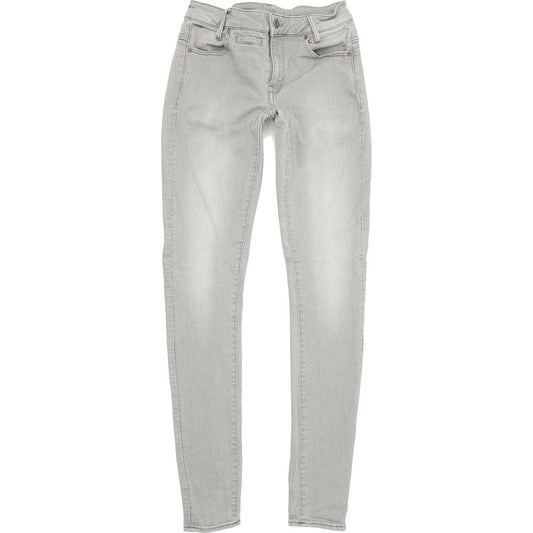 G-Star Mid Women Grey Skinny Slim Stretch Jeans W27 L34