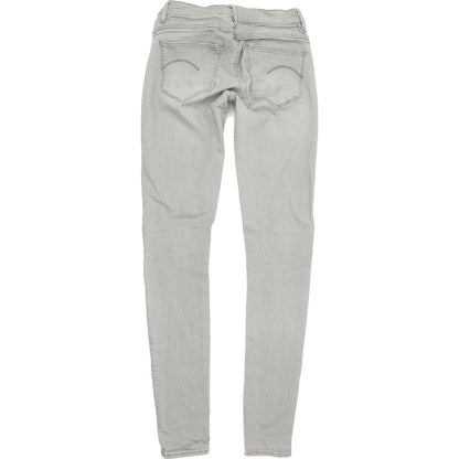 G-Star Mid Women Grey Skinny Slim Stretch Jeans W27 L34