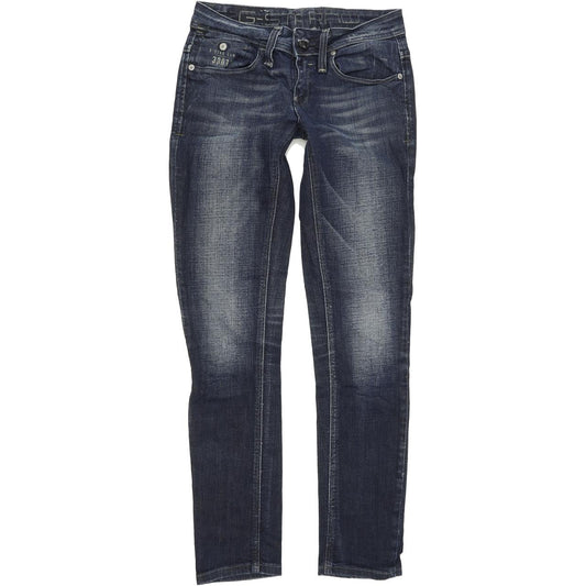 G-Star Soni Snap Women Blue Skinny Slim Stretch Jeans W28 L29