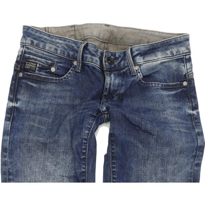 G-Star Women Blue Straight Regular Stretch Jeans W28 L34