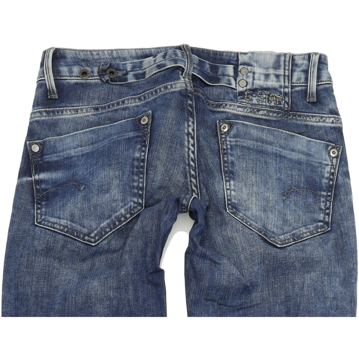 G-Star Women Blue Straight Regular Stretch Jeans W28 L34
