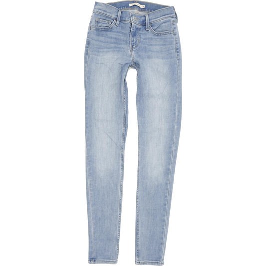 Levi's 710 Super Women Blue Skinny Slim Stretch Jeans W26 L30