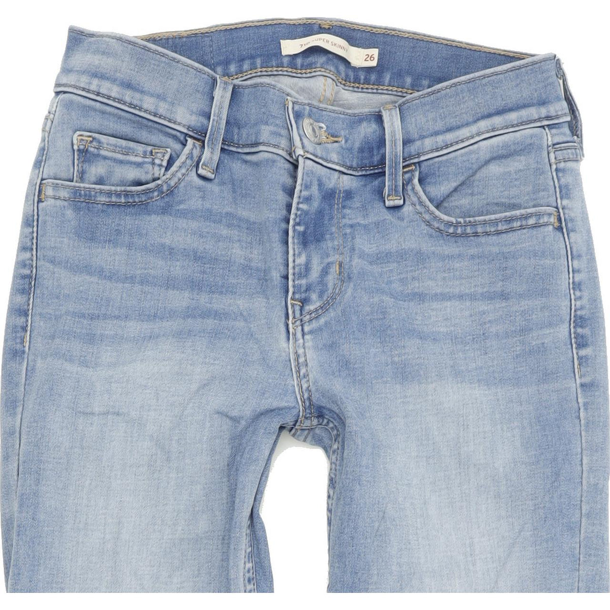 Levi's 710 Super Women Blue Skinny Slim Stretch Jeans W26 L30