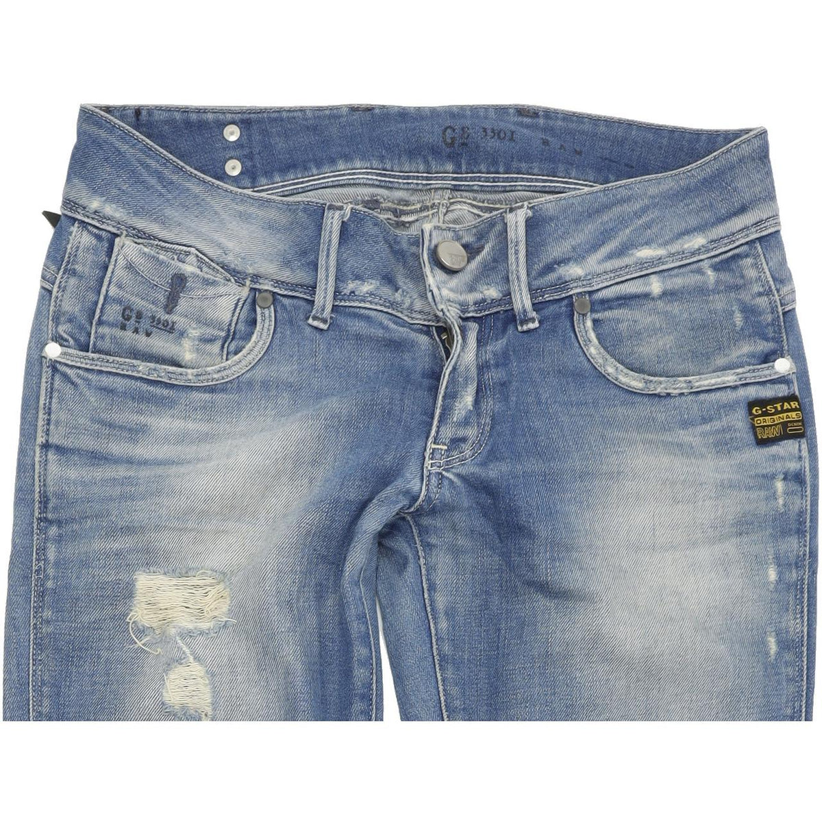 G-Star Fender Women Blue Skinny Slim Stretch Jeans W28 L33