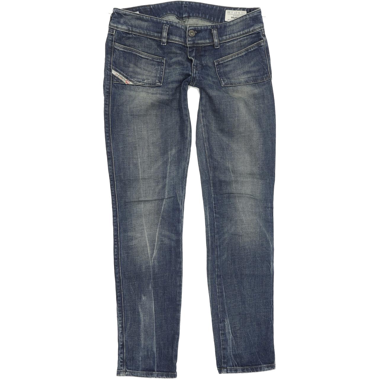 Diesel Hushy 008M9 Women Blue Straight Regular Stretch Jeans W27 L30