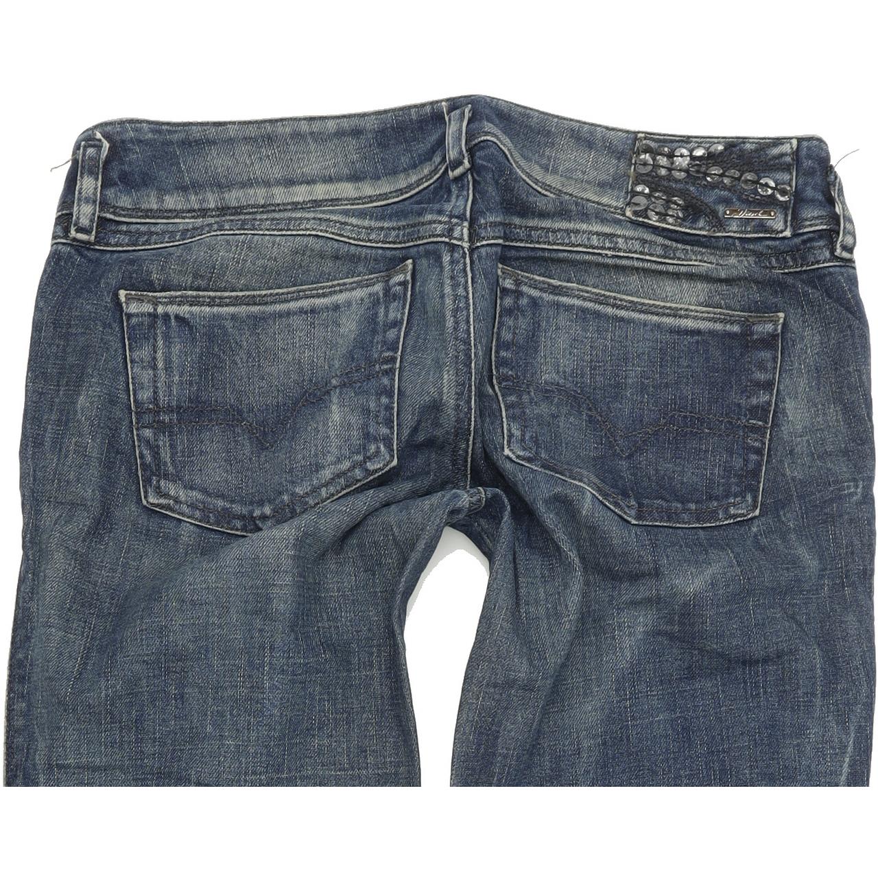 Diesel Hushy 008M9 Women Blue Straight Regular Stretch Jeans W27 L30