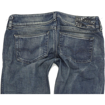 Diesel Hushy 008M9 Women Blue Straight Regular Stretch Jeans W27 L30