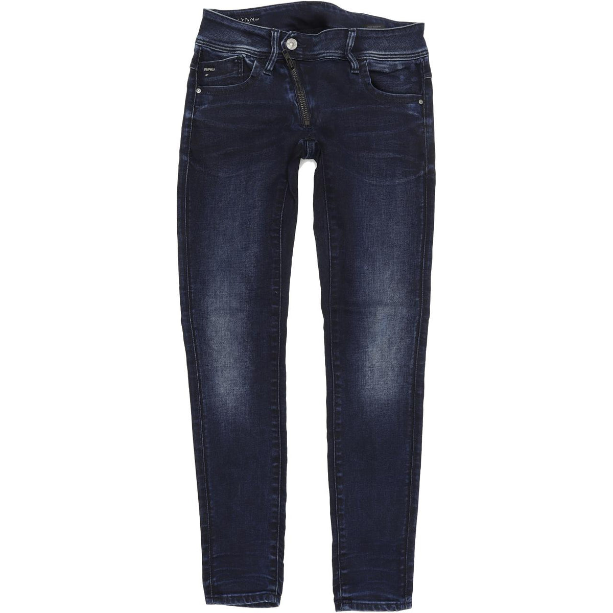 G-Star Lynn Zip Women Blue Skinny Slim Stretch Jeans W27 L30