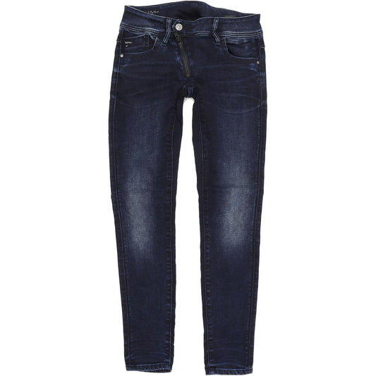 G-Star Lynn Zip Women Blue Skinny Slim Stretch Jeans W27 L30