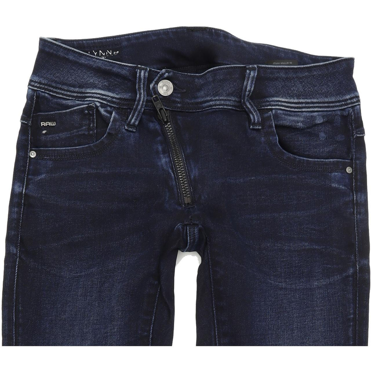 G-Star Lynn Zip Women Blue Skinny Slim Stretch Jeans W27 L30