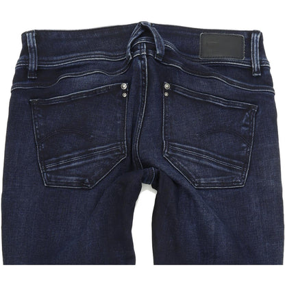 G-Star Lynn Zip Women Blue Skinny Slim Stretch Jeans W27 L30
